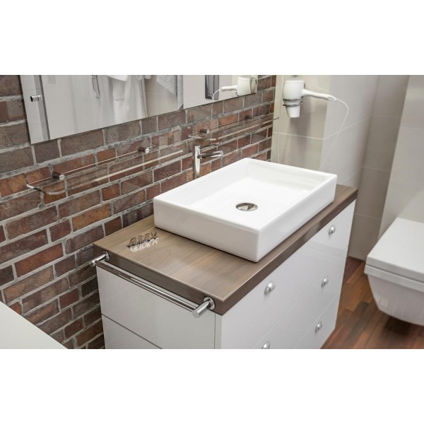 Półka łazienkowa bez ramki 50cm ANDEX Sanibella 501/50/CC chrom