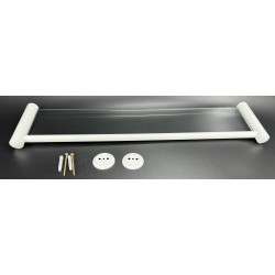 Półka łazienkowa szklana 60 cm ANDEX Classic 001/60B biała