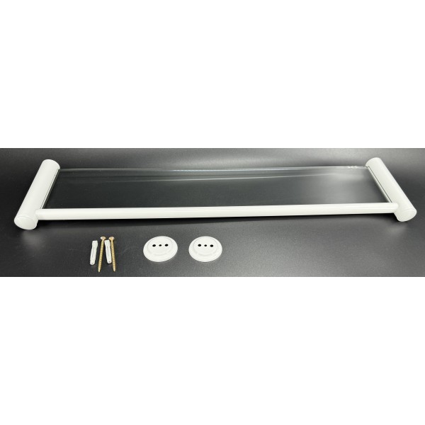 Półka łazienkowa szklana 60cm ANDEX Classic 001/60B biała