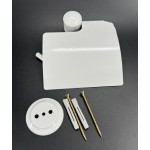 Uchwyt na papier toaletowy z osłonką ANDEX Classic 031B biały