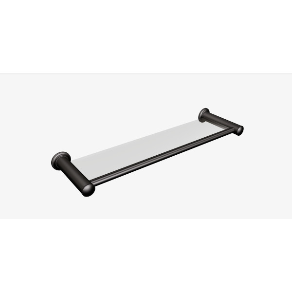Półka łazienkowa szklana 50 cm ANDEX Classic 001/50/NG czarna