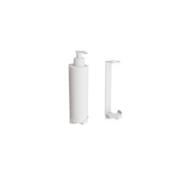 Uchwyt-dozownik mydła w płynie 300ml ANDEX Technic 348B stal nierdzewna biały