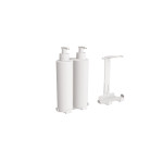 Uchwyt-dozownik mydła w płynie i szamponu 2x300ml