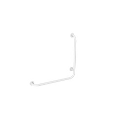 Uchwyt kątowy lewy 60x60cm Ø25 ANDEX Bez Barier 824/L/B stal nierdzewna biały