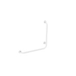 Uchwyt kątowy lewy 60x60cm Ø25 ANDEX Bez Barier 824/L/B stal nierdzewna biały