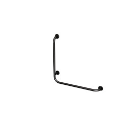 Uchwyt kątowy prawy 60x60cm Ø25 ANDEX Bez Barier 824/P/NG stal nierdzewna czarny