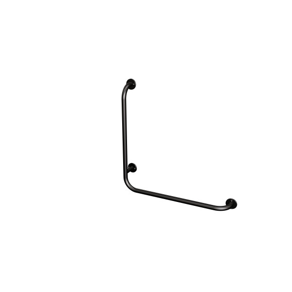 Uchwyt kątowy prawy 60x60cm Ø25 ANDEX Bez Barier 824/P/NG stal nierdzewna czarny