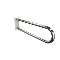 Uchwyt półokrągły Ø32 stały 80cm z płytą ANDEX Bez Barier 827/80CC stal nierdzewna polerowana