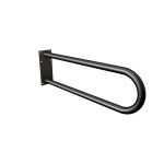 Uchwyt półokrągły Ø32 stały 70cm z płytą ANDEX Bez Barier 827/70NG stal nierdzewna czarny