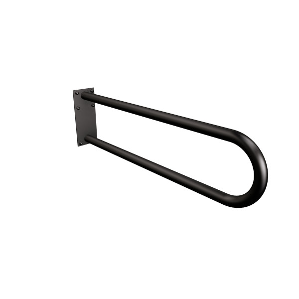 Uchwyt półokrągły stały 80cm z płytą Ø32 ANDEX Bez Barier 827/80/NG stal nierdzewna czarny