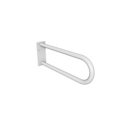 Uchwyt półokrągły Ø32 stały 60cm z płytą ANDEX Bez Barier 827B stal nierdzewna biały