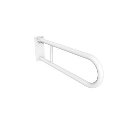 Uchwyt półokrągły Ø32 uchylny 70cm z płytą ANDEX Bez Barier 828/70B stal nierdzewna biały