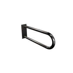 Uchwyt półokrągły Ø32 uchylny 60cm z płytą ANDEX Bez Barier 828NG stal nierdzewna czarny