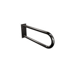 Uchwyt półokrągły Ø32 uchylny 60cm z płytą ANDEX Bez Barier 828NG stal nierdzewna czarny