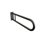 Uchwyt półokrągły Ø32 uchylny 70cm z płytą ANDEX Bez Barier 828/70NG stal nierdzewna czarny