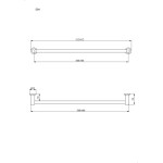 Wieszak rurka 50 cm ANDEX Sanibella 504CC chrom