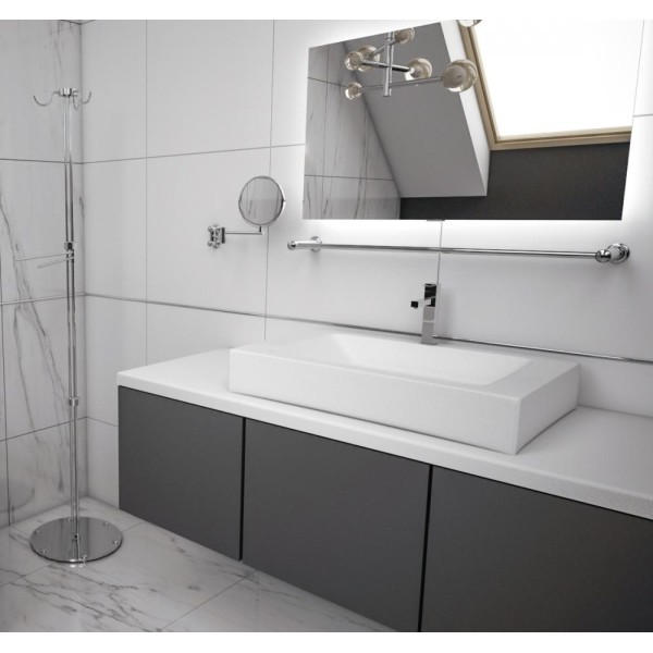 Półka łazienkowa szklana 70cm ANDEX Classic 001/70CC chrom