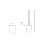 Szczotka wc ANDEX Sanibella 521B biała