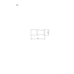 Wieszak pojedynczy długość 4cm ANDEX Norwegian 484SG stal nierdzewna polerowana