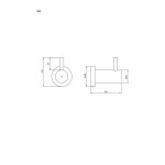 Wieszak 1-hakowy długość 6cm ANDEX Norwegian 466SG stal nierdzewna polerowana