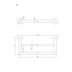 Wieszak 2-u rurkowy długość 60cm ANDEX Norwegian 453SG stal nierdzewna polerowana