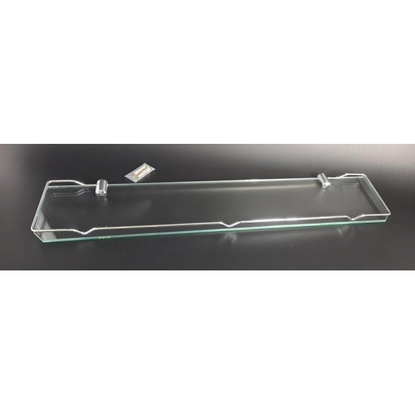 Półka łazienkowa szklana z ramką (50 cm)