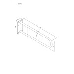 Uchwyt półokrągły Ø25 stały 75cm z płytą ANDEX Bez Barier 819/75B stal nierdzewna biały