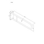 Uchwyt półokrągły Ø25 stały 80cm z płytą ANDEX Bez Barier 819/80B stal nierdzewna biały