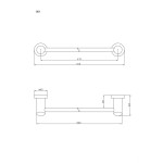 Wieszak rurka długość 50cm ANDEX Novel 901SG stal nierdzewna polerowana