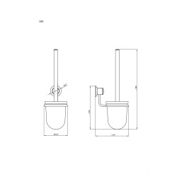 Szczotka wc wisząca ANDEX Classic 026B biała