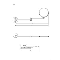 Lustro obrotowe długie ANDEX Classic 066CC chrom