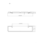 Półka łazienkowa szklana z ramką 70cm ANDEX Classic 050/70/CC chrom