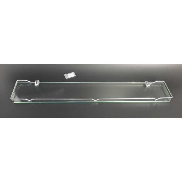Półka łazienkowa szklana z ramką 70 cm ANDEX Classic 050/70/CC chrom