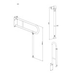 Podpora (noga) Ø32 do uchwytu uchylnego ANDEX Bez Barier 840CC stal nierdzewna polerowana