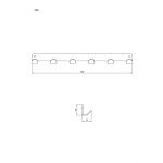 Wieszak 6-hakowy ANDEX Technic 329B stal nierdzewna biały