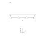 Wieszak 4-hakowy ANDEX Technic 306NG stal nierdzewna czarny