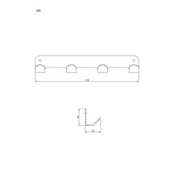 Wieszak 4-hakowy ANDEX Technic 306B stal nierdzewna biały