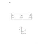 Wieszak 3-hakowy ANDEX Technic 305NG stal nierdzewna czarny