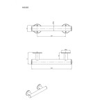 Uchwyt prosty Ø32 prysznicowy 26,5cm ANDEX Bez Barier 843/265CC stal nierdzewna polerowana