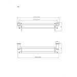 Wieszak 2-u rurkowy 60 cm ANDEX Classic 029/60/CC chrom
