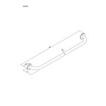Uchwyt prosty 80cm Ø25 ANDEX Bez Barier 822/80/CC stal nierdzewna polerowana