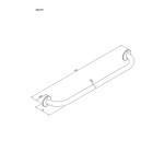 Uchwyt prosty 70cm Ø25 ANDEX Bez Barier 822/70/NG stal nierdzewna czarny