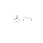 Wieszak 1-hakowy długość 3cm ANDEX Norwegian 465NG stal nierdzewna czarny