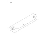 Uchwyt prosty 60cm Ø25 ANDEX Bez Barier 822/60/NG stal nierdzewna czarny