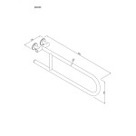 Uchwyt półokrągły Ø25 uchylny 85cm ANDEX Bez Barier 801/85CC stal nierdzewna polerowana