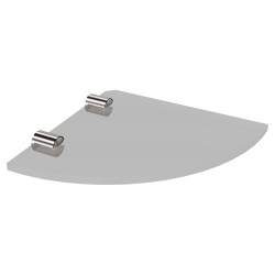 Półka łazienkowa narożna szklana 6 mm ANDEX Classic 052/6/CC chrom