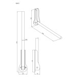 Uchwyt prosty Ø38 uchylny 85cm ANDEX Bez Barier 829CC stal nierdzewna polerowana