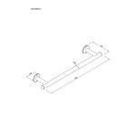 Uchwyt prosty Ø25 wannowy 86,5cm ANDEX Bez Barier 807/865CC stal nierdzewna polerowana