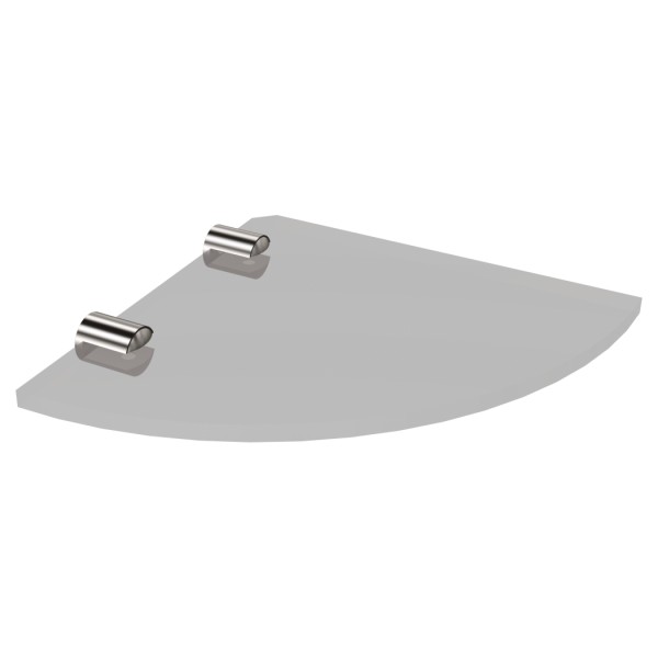 Półka łazienkowa narożna szklana 10 mm ANDEX Classic 052/10/CC chrom