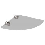 Półka łazienkowa narożna szklana 10 mm ANDEX Classic 052/10/CC chrom